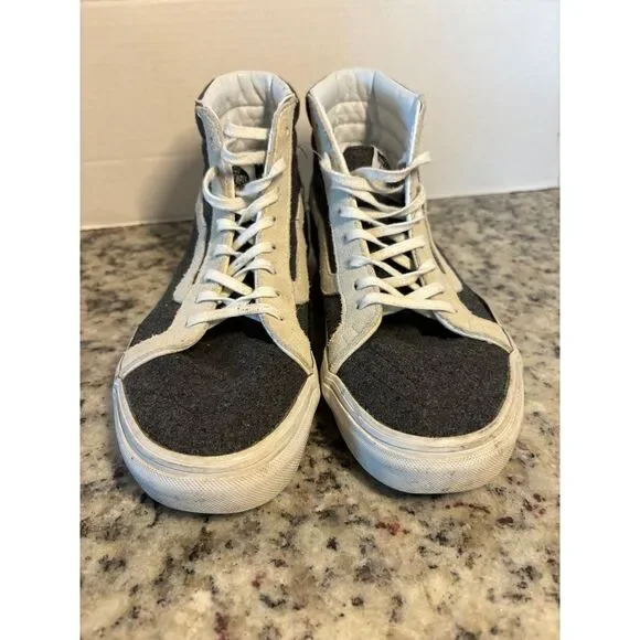 Vans SK8-Hi Black Gray Suede High Top Skate Sneakers Classic Streetwear - Picture 4 of 11